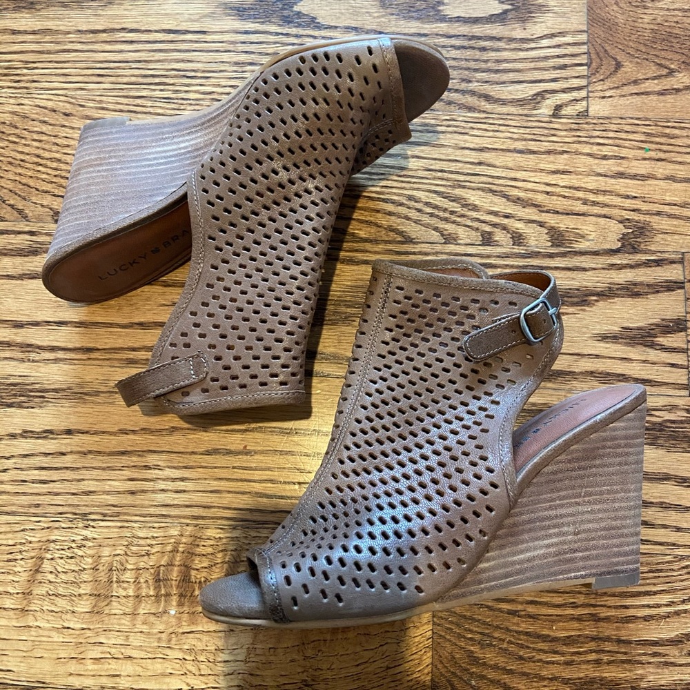 Lucky Brand wedge sandals, size women’s 7